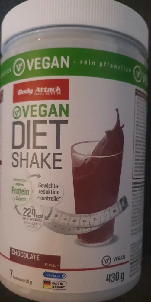 Vegan diet shake chocolate