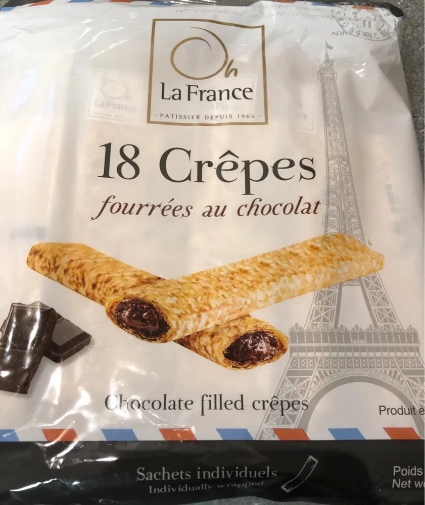 18 Crêpes fourrées au chocolat