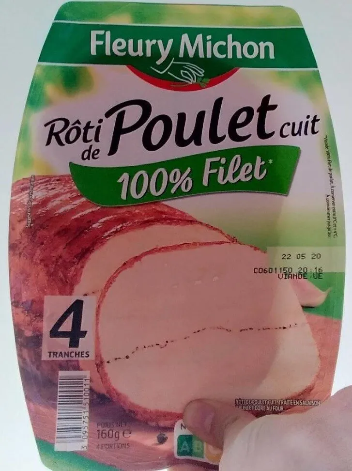 Rôti de poulet cuit