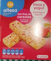Barritas de cereales con fresa y yogur
