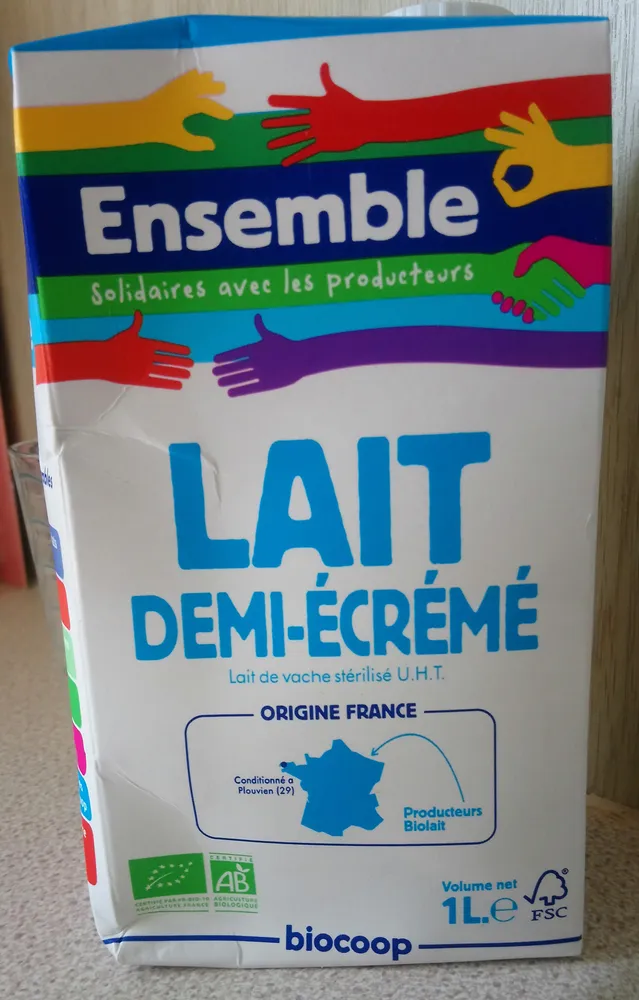 Lait demi écrémé