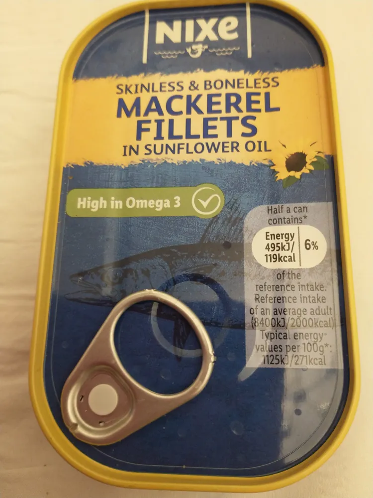 Mackerel Fillets in Sunflower oil