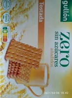 Tostada. Zero. Sin azúcares añadidos.