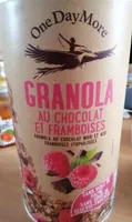 Granola au chocolat et framboises