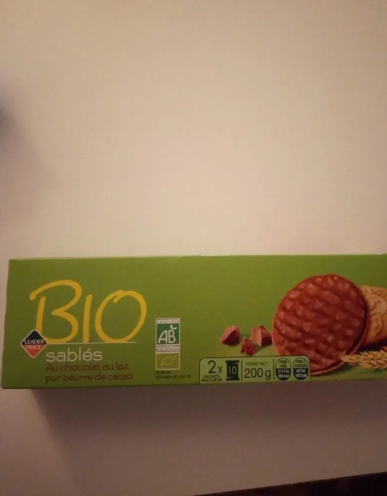 Sablés au chocolat au lait pur beurre de cacao