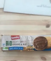 Biscuits complets avoine et blé chocolat lait