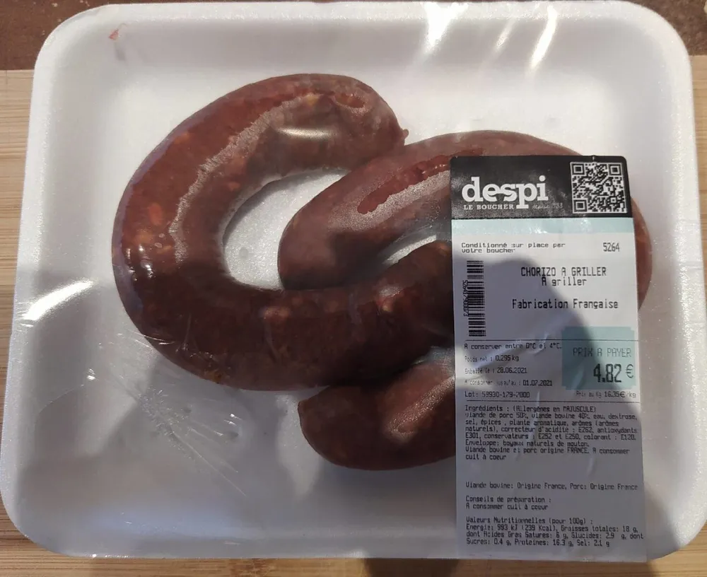 Chorizo a griller