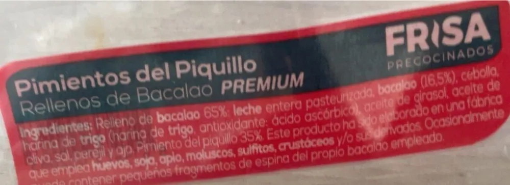 Pimiento del piquillo relleno de bacalao