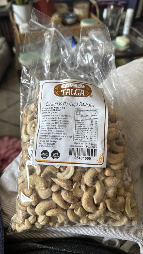 Castañas de Cajú Saladas