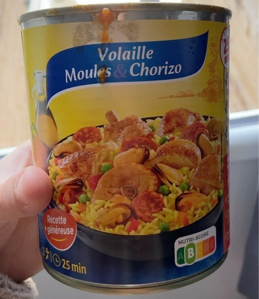 Paella royale Volaille moules & chorizo
