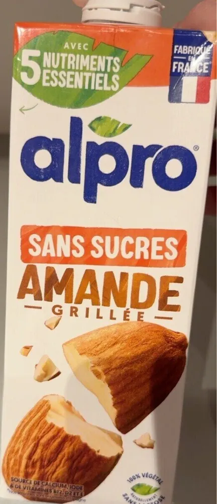 Lait d’amande grillée sans sucre