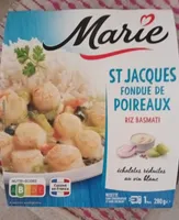 St Jacques fondue de poireaux