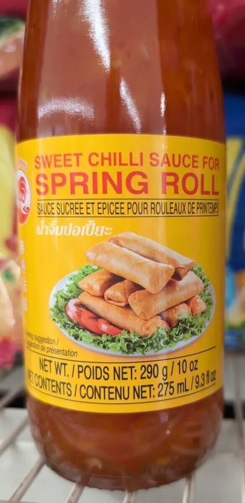 Sweet chilli sauce spring roll