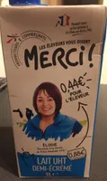 Lait uht demi écrémé