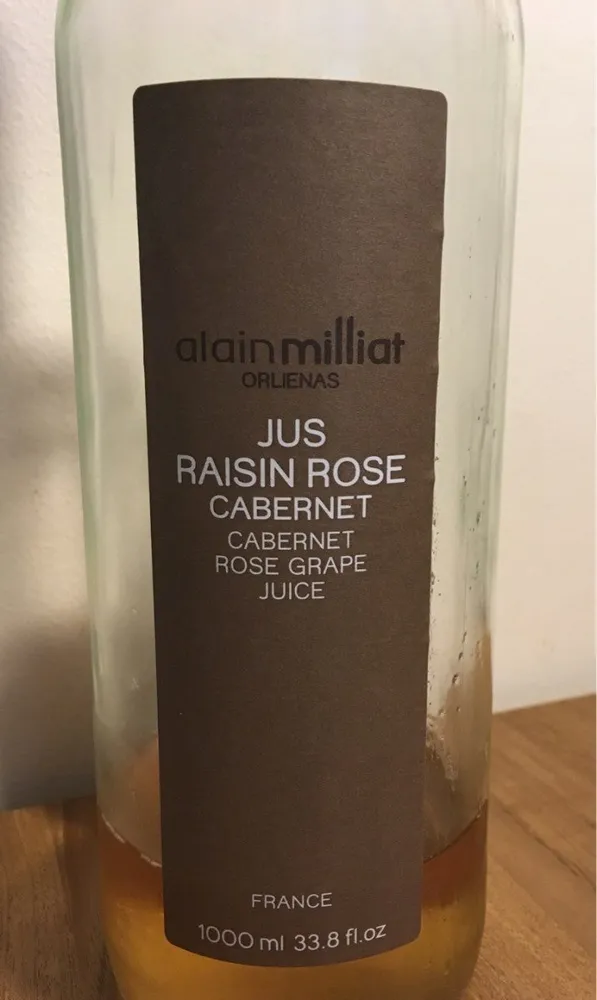 Jus de raisin rose