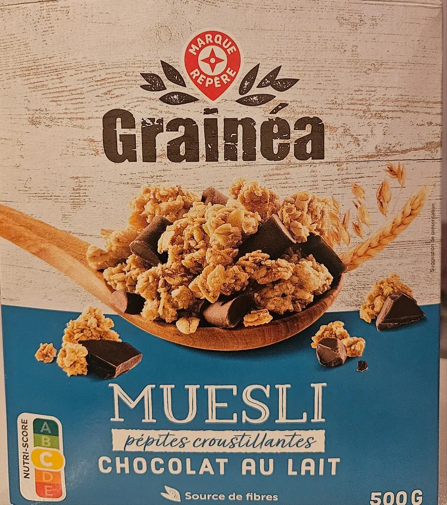 Muesli pépites croustillantes chocolat au lait