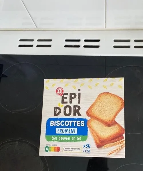 Biscotte froment très pauvre en sel