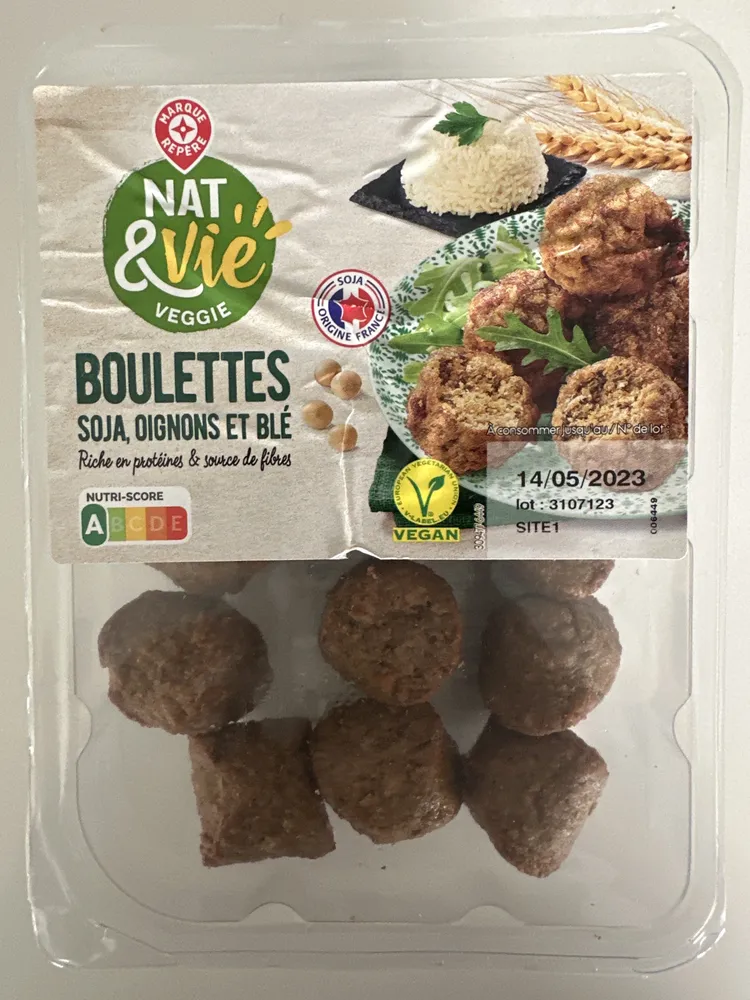 Boulettes Soja, oignons et blé