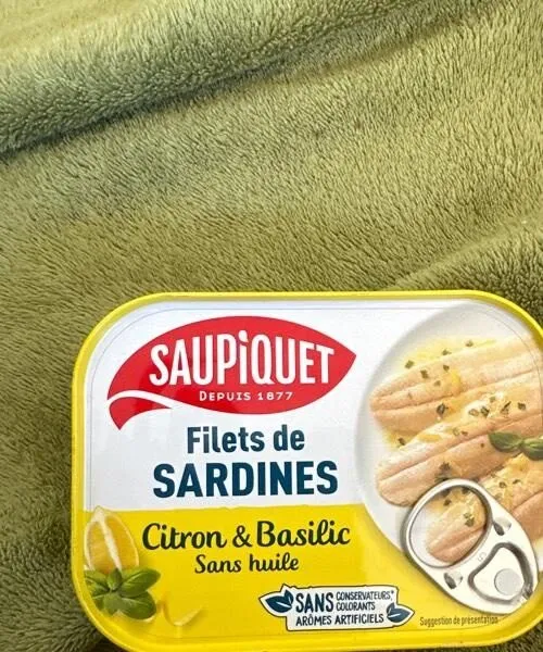 Filets de sardine Citron Basilic sans huile