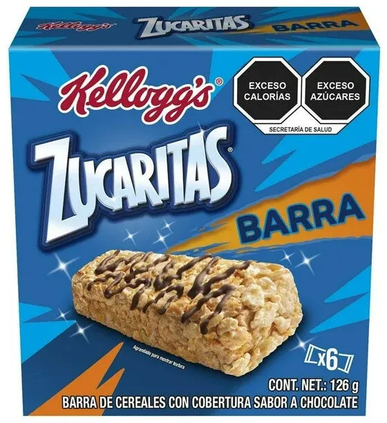 Barras de cereal zucaritas sabor chocolate