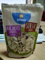Anacardos crudos sin sal añadida