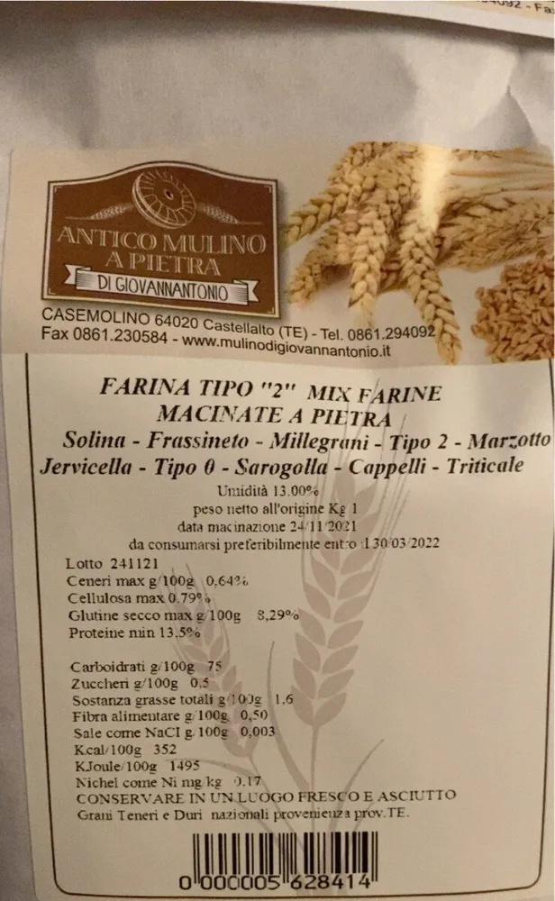 Fatrina tipo 2 Mix Farine Macinate a Pietra