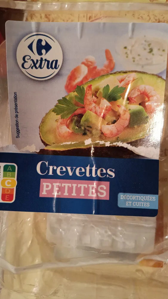 Crevettes petites décortiquées et cuites