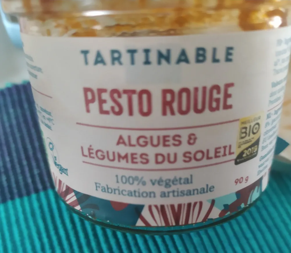 Pesto rouge algues et légumes du soleil