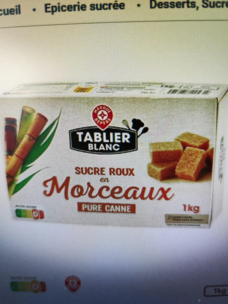 Sucre roux en morceaux pur canne