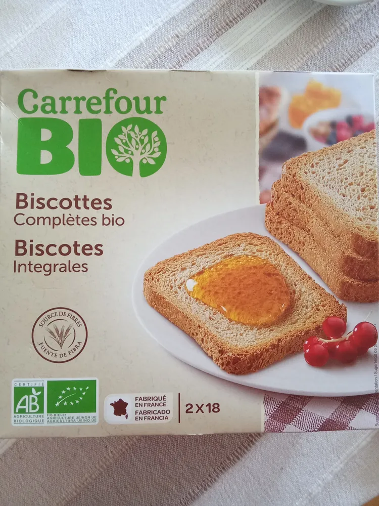 Biscottes complètes bio / Biscotes integrales