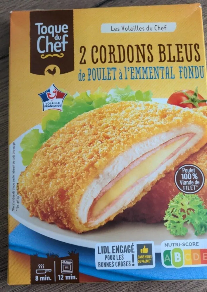 Cordons bleus poulet emmental fondu