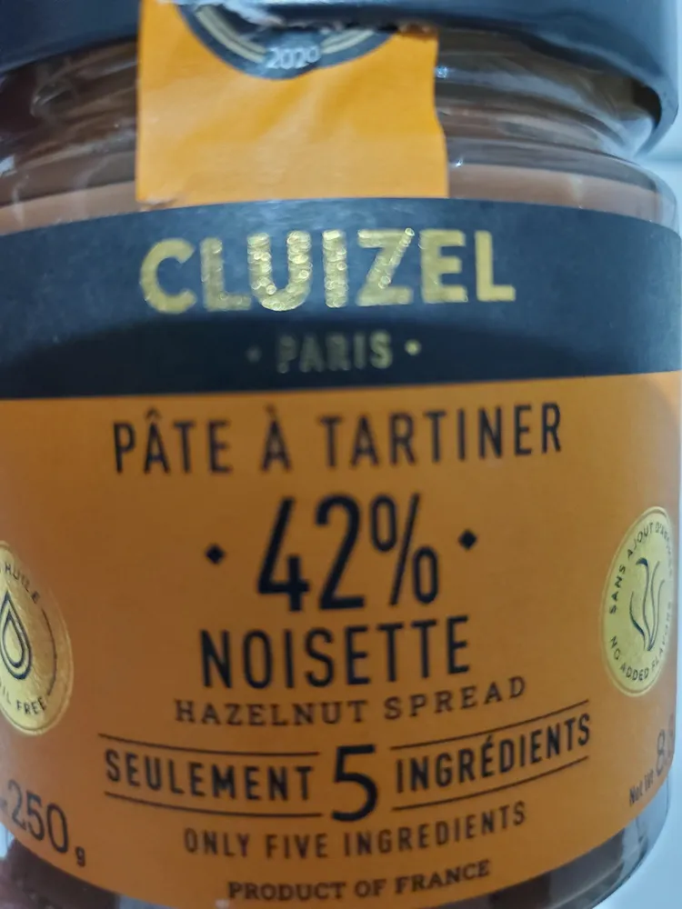 Pâte à tartiner 42% noisette