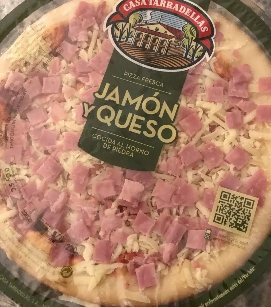 Pizza jamon y queso