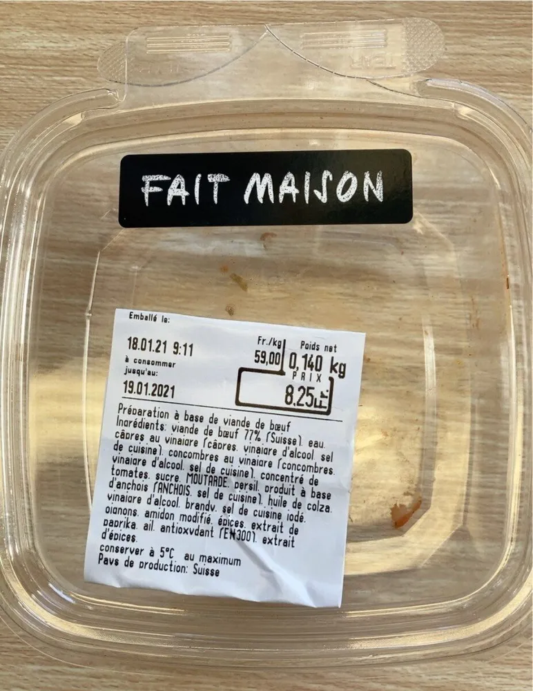 Tartare de boeuf