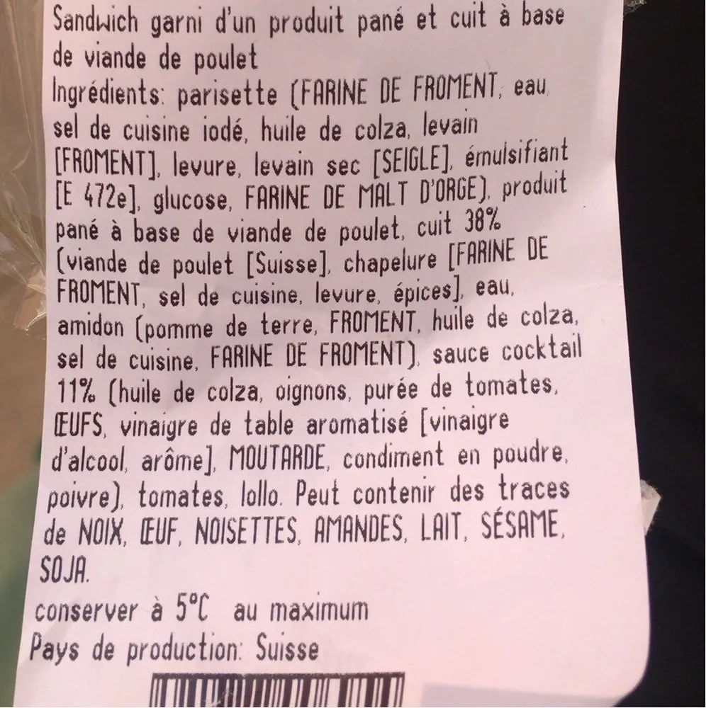 Parisette Poulet Cocktail