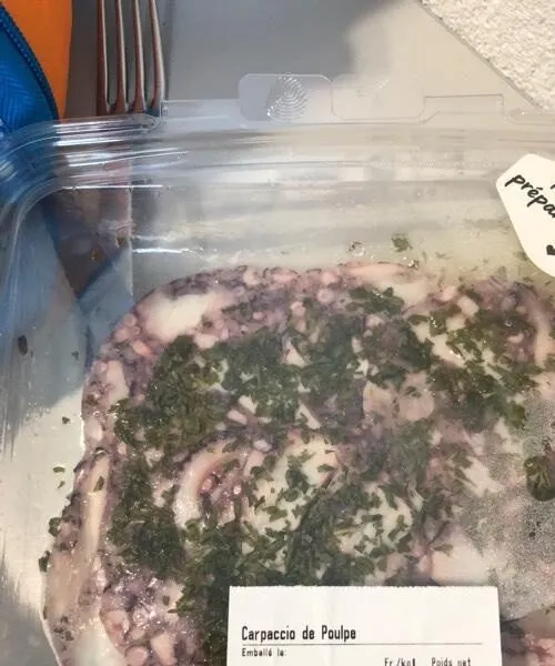 Carpaccio de  poulpe