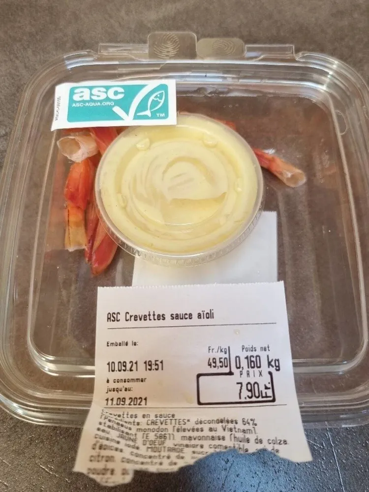 ASC crevettes sauce aïoli