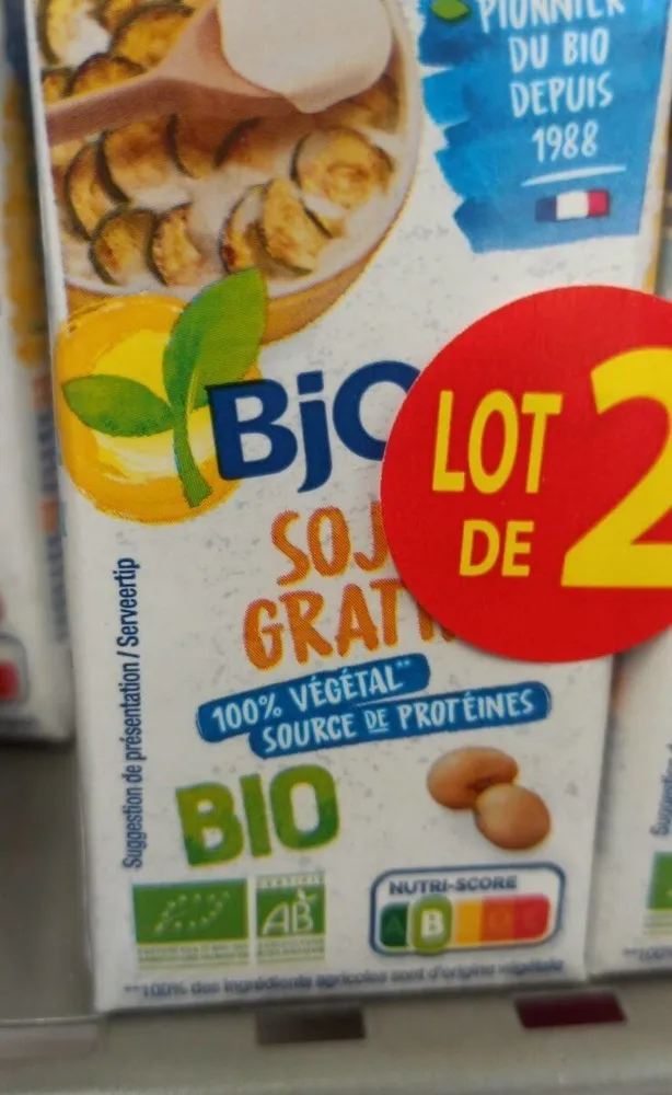 Soja gratin
