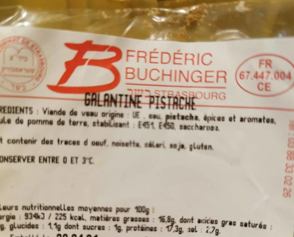 Galantine pistache