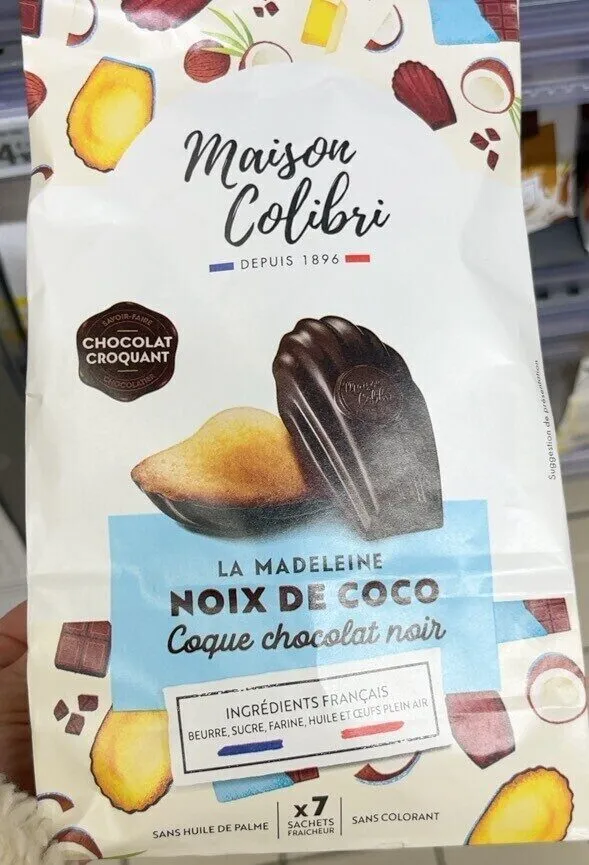 La madeleine noix de coxo coque chocolat noir