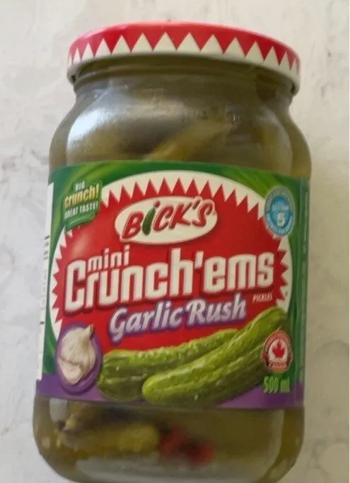 Mini Crush’ems Garlic Rush Pickles
