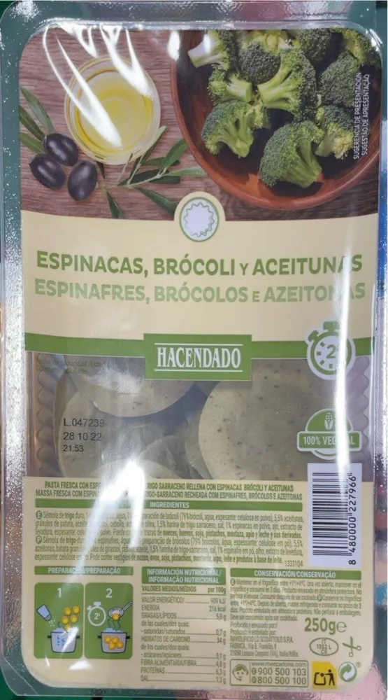 Esponacas Brocoli y Aceitunas