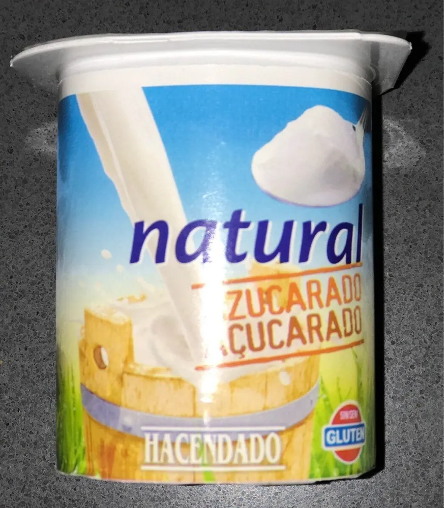 Yogur natural azucarado