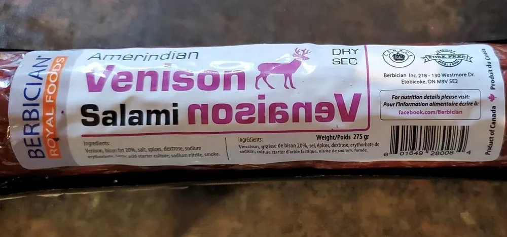 Amerindian Venison Salami