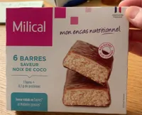 6 barres saveur noix coco