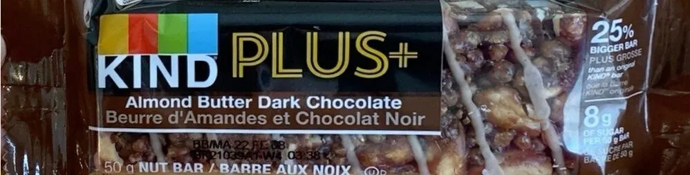 Kind plus almond butter dark chocolate