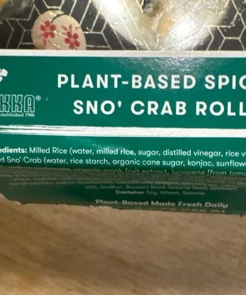Plant-Based Spicy Sno’ Crab Roll