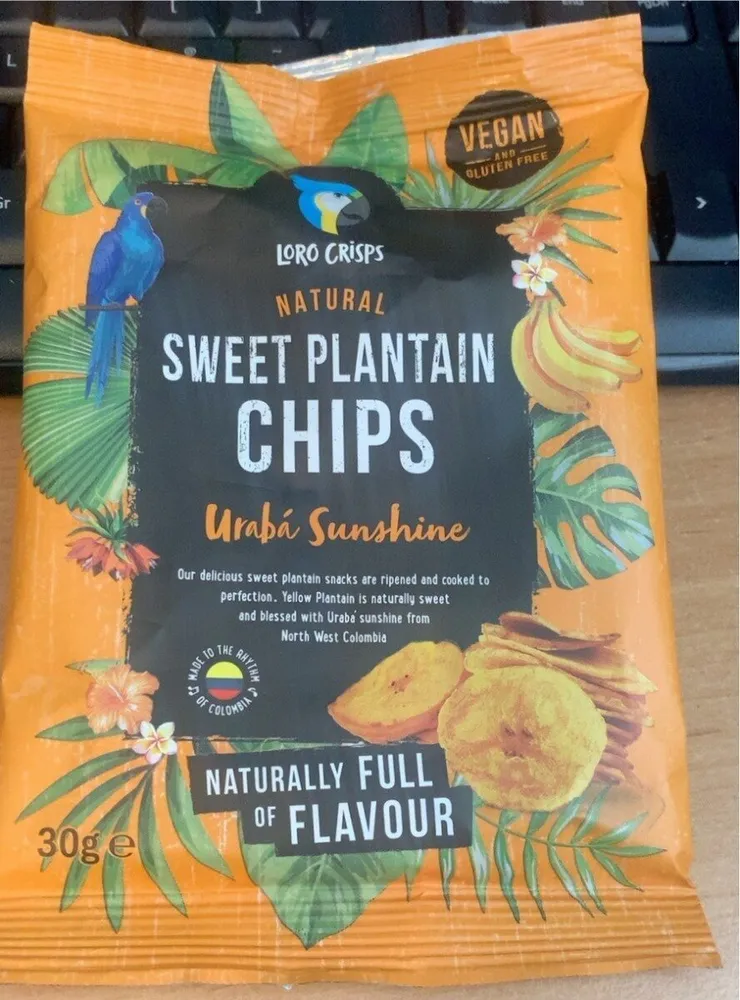 Sweet plantain chips