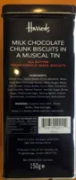 milk chocolate chunk biscuits in a musical tin :)