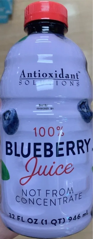 100% Blueberry Juice Not From Concentrate
